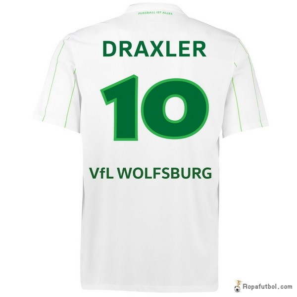 Camiseta VfL Wolfsburgo Replica Segunda Ropa Draxler 2016/17 Blanco